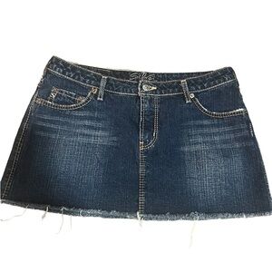 Vintage Silver Jeans Women's Denim Mini Skirt